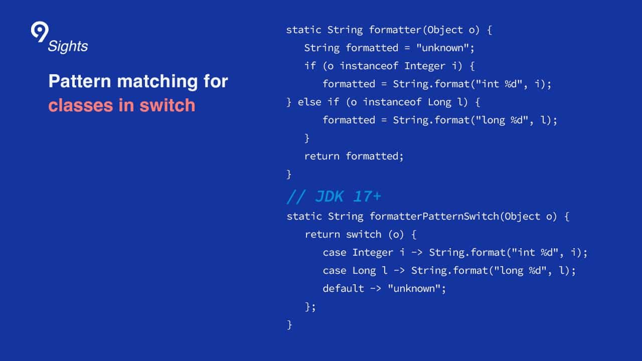 Pattern Matching for classes in switch